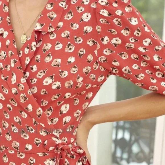 Rouje Red Floral Midi Dress - Picture 10 of 10